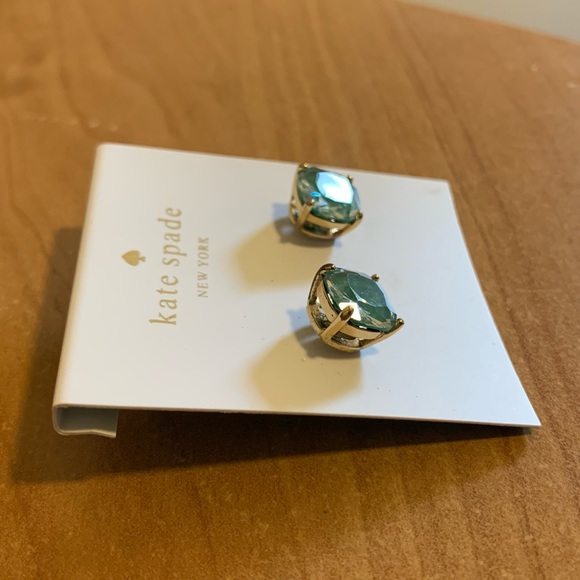 Kate Spade Green Square Stud Earrings - Picture 3 of 6